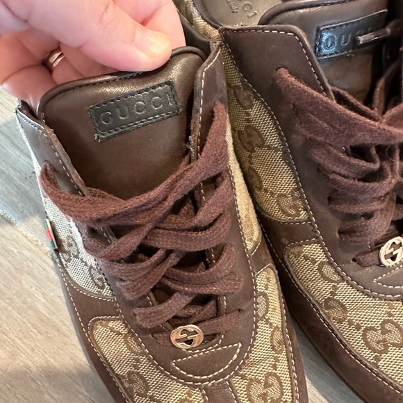 Gucci Brown and Beige Men's Sneakers - Picture 9 of 10